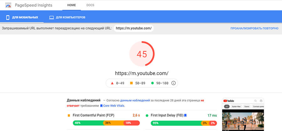 Как проверить скорость загрузки сайта