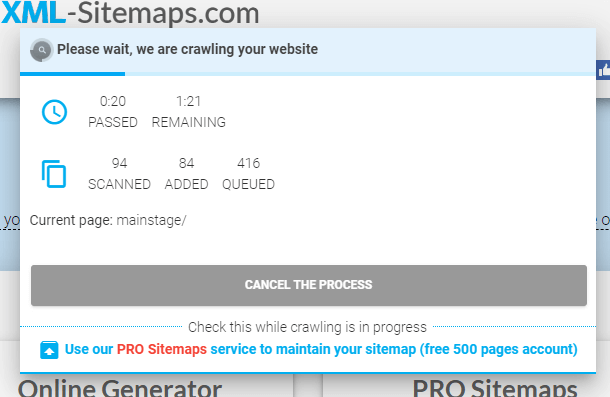 Создание карты сайта с помощью онлайн-генератора