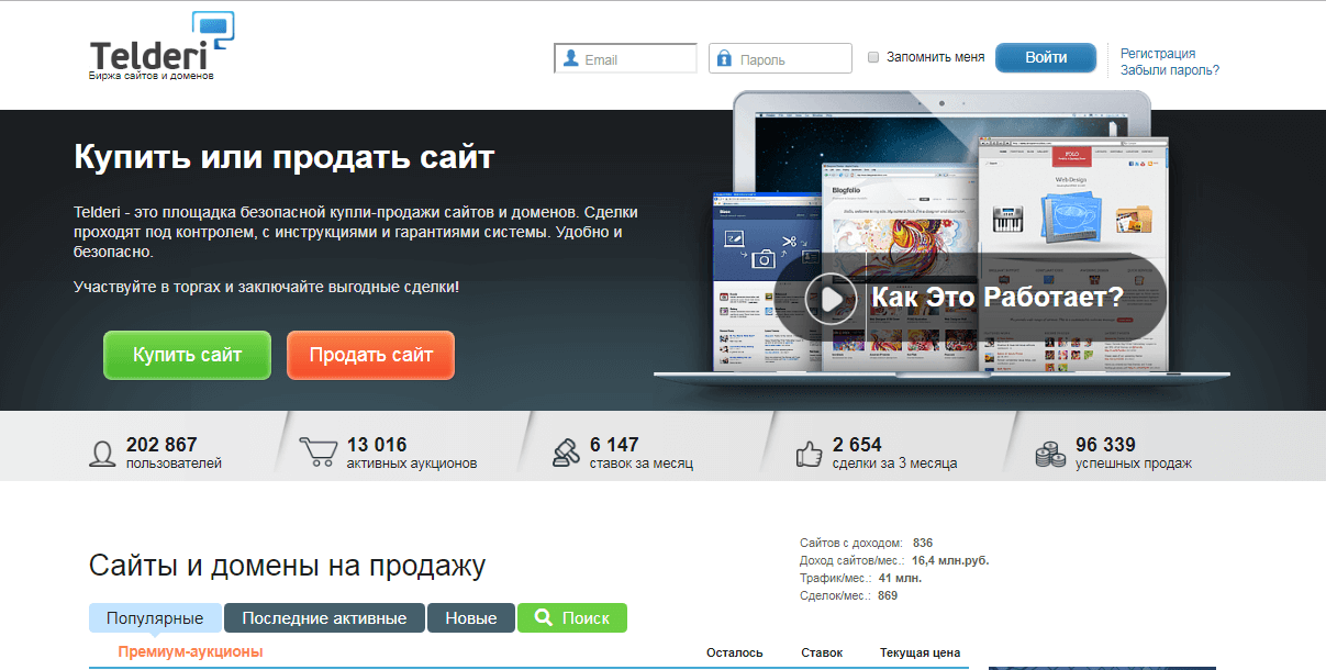 ТОП-5 лучших бирж, где можно купить/продать сайт или домен с доходом