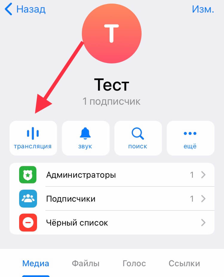Как начать трансляцию в Телеграм