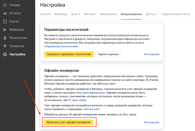 Как настроить отслеживание офлайн-конверсий и звонков в Яндекс.Метрике