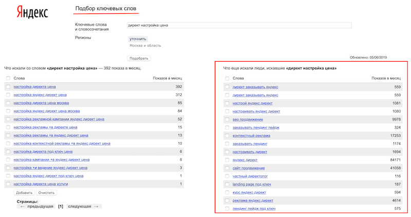 Подбор ключевых слов
