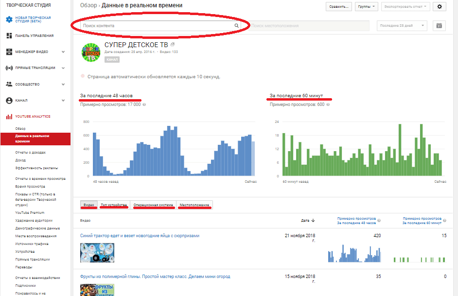 Данные в реальном времени