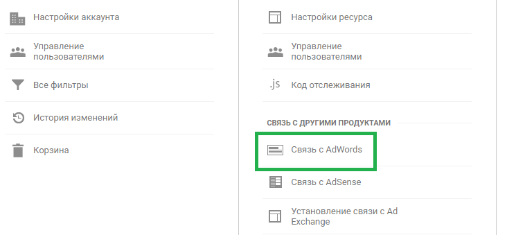 Настройка Google Analytics