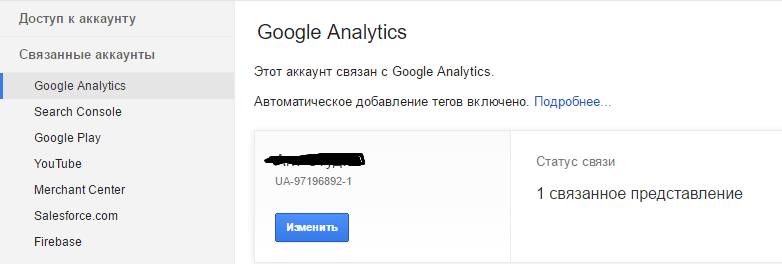 Настройка Google Analytics