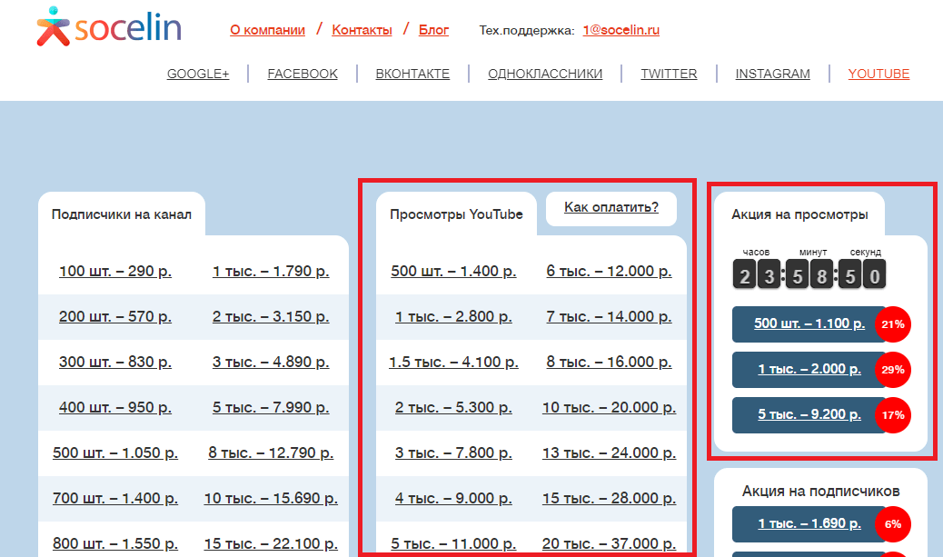 Socelin - сервис накрутки просмотров 