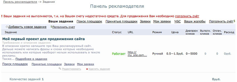 FeeClick - биржа рекламы