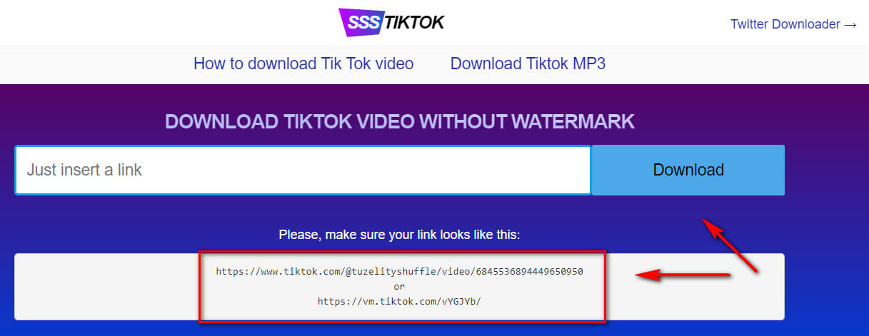 Сервис для скачивания видео из Тик-Ток