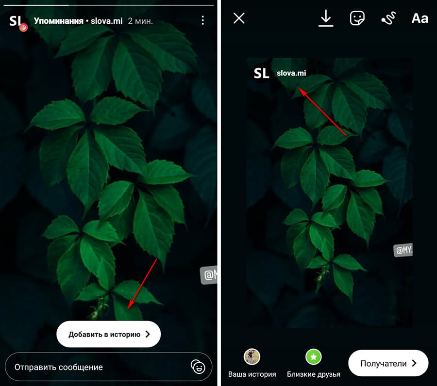 Репост сторис в сторис Инстаграм