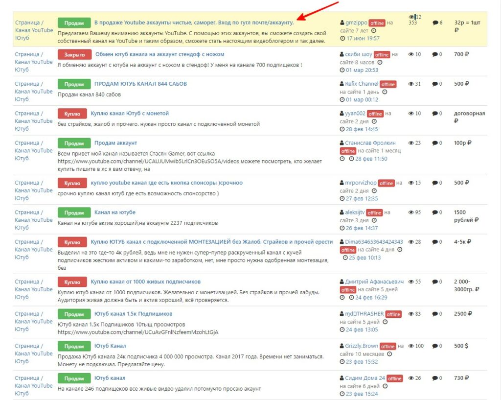 Биржа Ютуб каналов: сколько стоит покупка и продажа