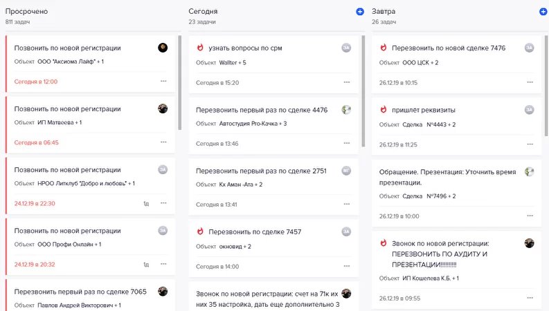 crm системы проекты и задачи