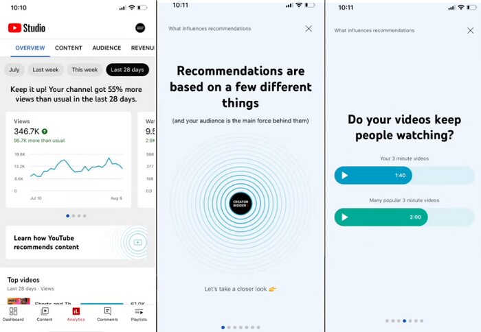 Действия аудитории, влияющие на рекомендации
