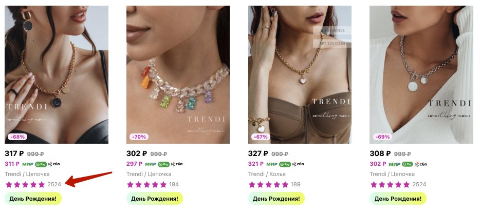 товары на ВБ с высокой конкуренцией