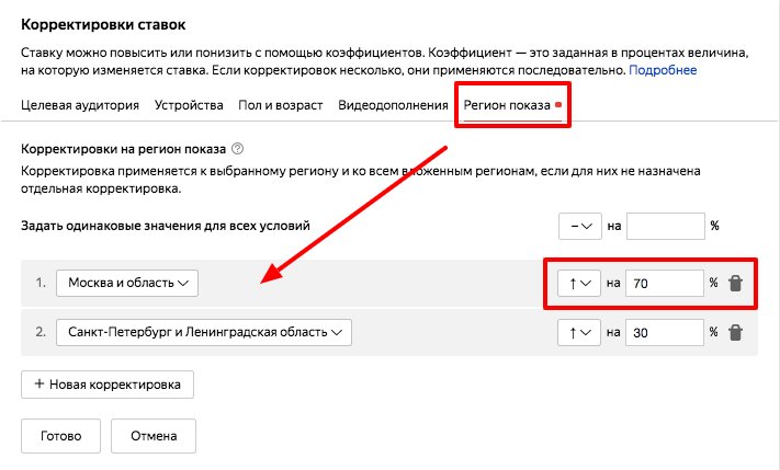 Все виды корректировок ставок в Яндекс.Директе и Google Ads [и как их правильно настроить]