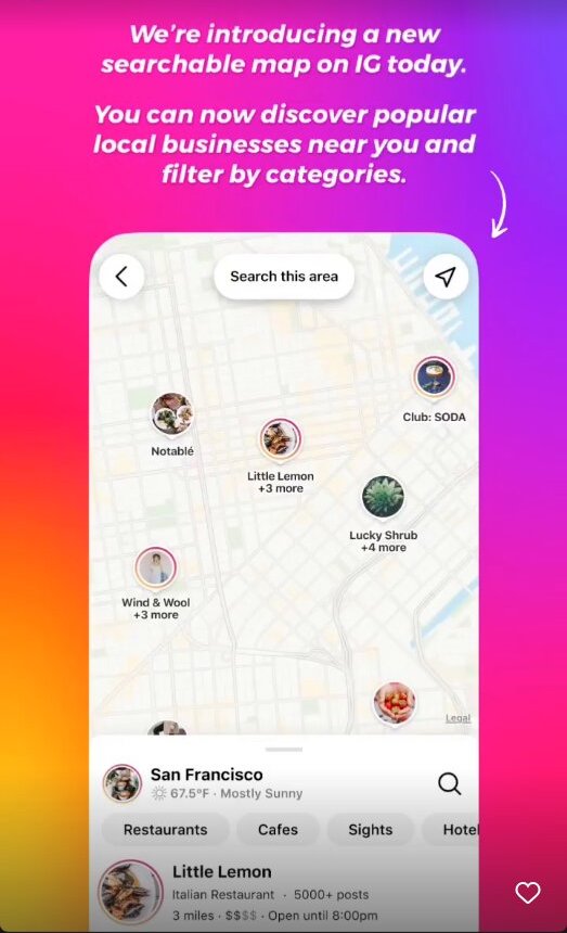 Поиск по карте в Инстаграм*