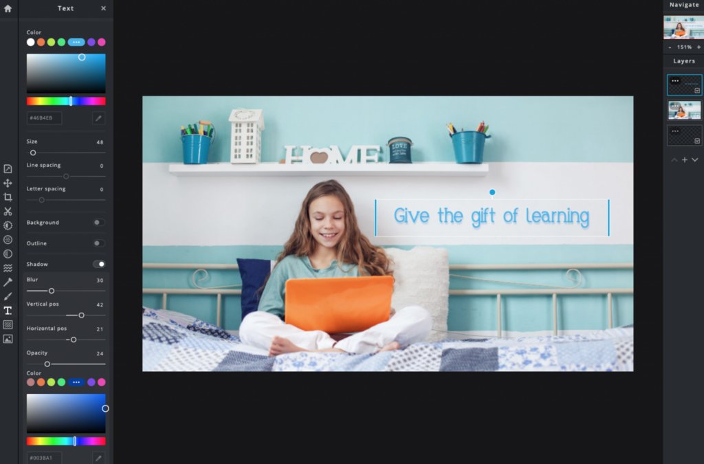 В обрезке Pixlr есть предустановленные размеры для соцсетей (например, Facebook*)