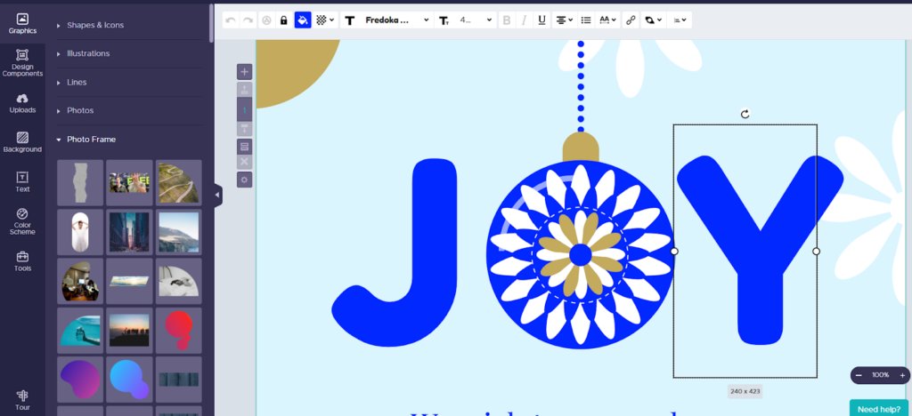 Так выглядит редактор Piktochart