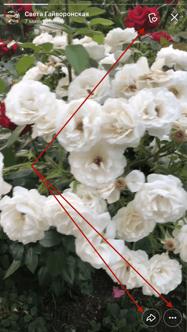 Действия со своими Сторис