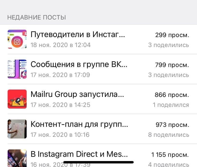 Недавние посты в Телеграм