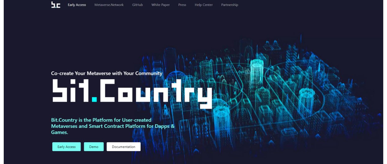 Bit country Metaverse to buy land NFT