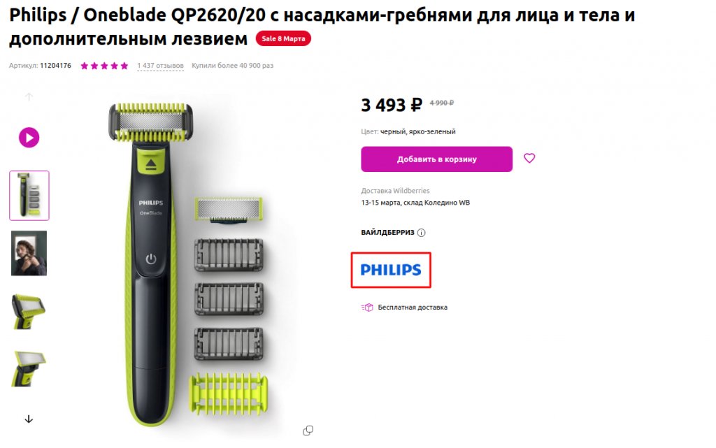 Оформление карточки товара для интернет-магазина