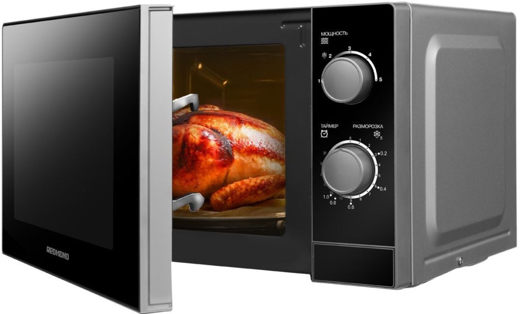 с помощью микроволновой печи
