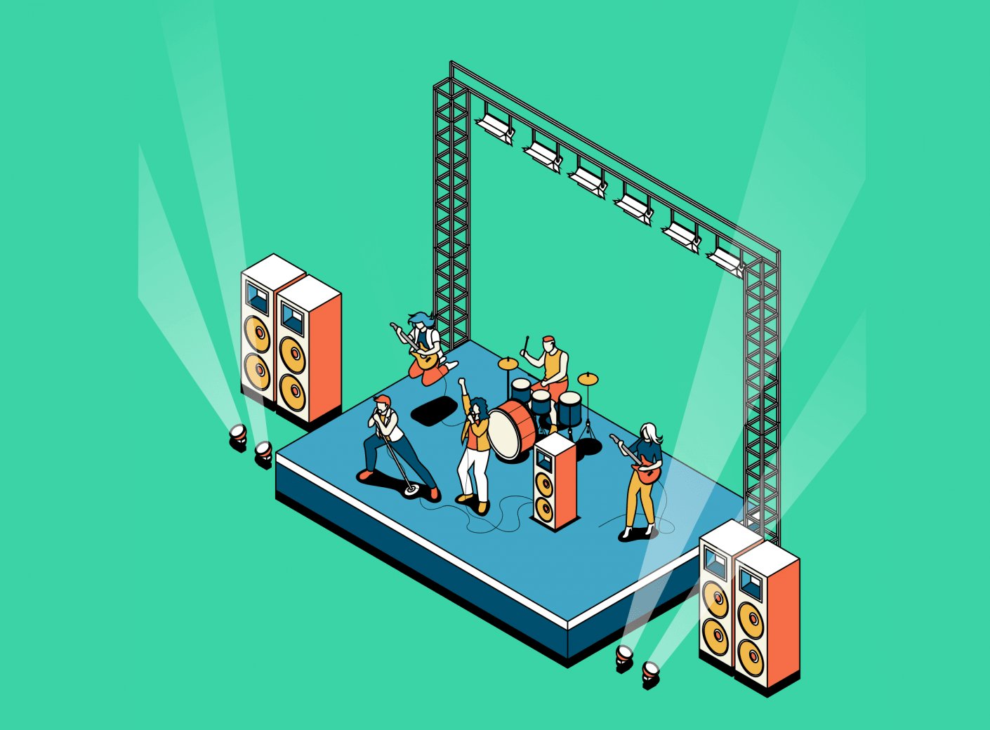 Человек в красной кофте улыбается на фоне природы.