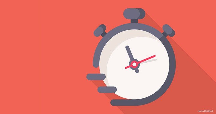 Будильник с красным циферблатом, показывающий время 7:00 утра.