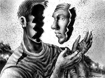 Изображение человеческого лица в искусстве: портретная фотография с головой.