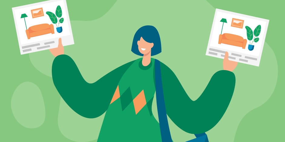 Зеленый постер с изображением человека, читающего текст. Графическое искусство с лицом.