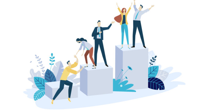 Изображение современного искусства с людьми в толпе на выставке.