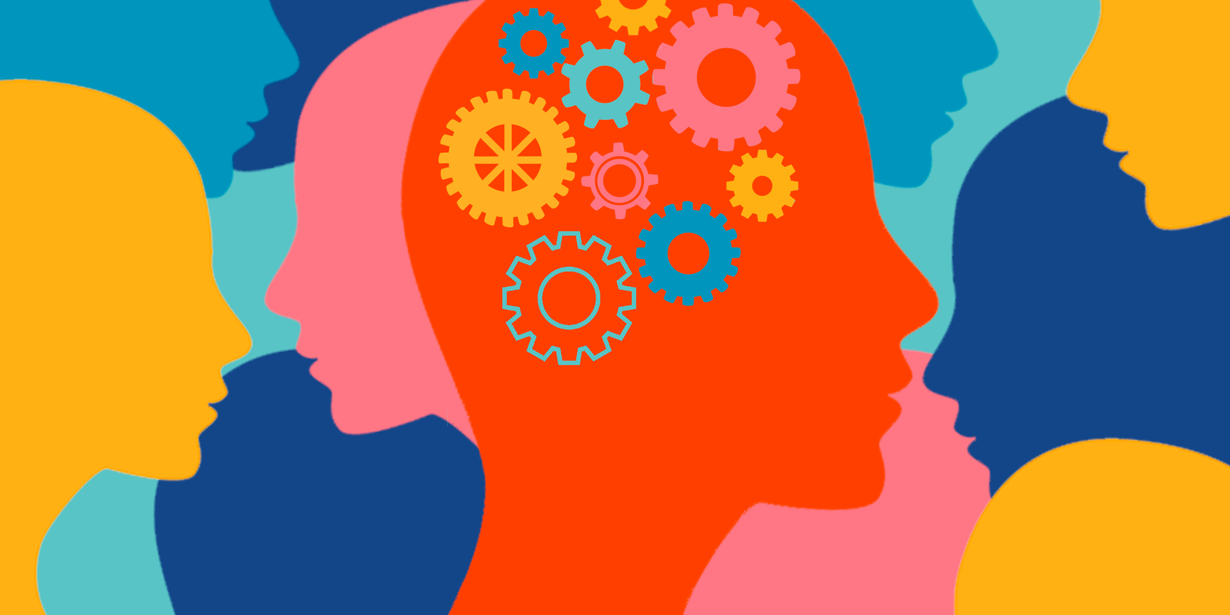 Современное искусство: графика с изображением лица и абстрактным узором.