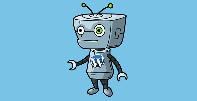 Карикатурная робот с динамитным оружием - оптимизированный alt текст для изображения.