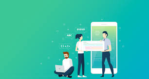 Рекламный постер с взрослым мужчиной рядом с компьютером и электроникой.