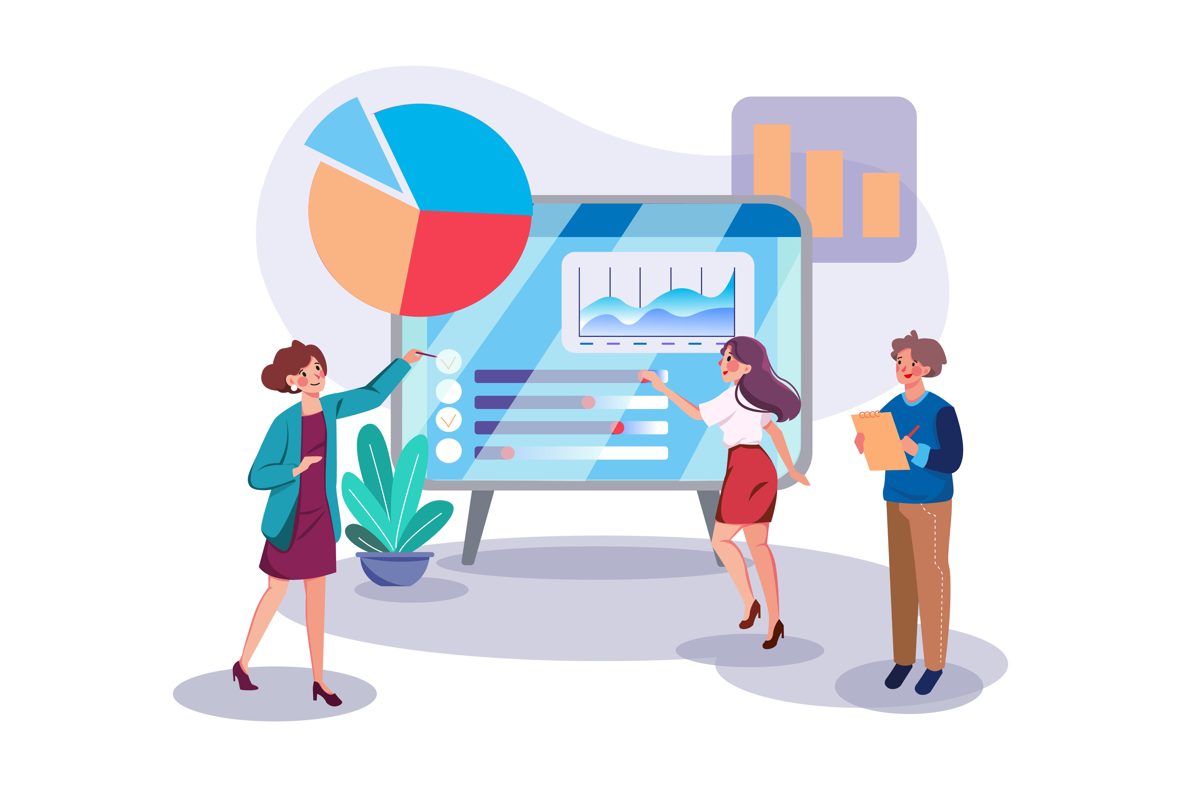 "Adult female wearing high heel shoe in a plant-filled space, with face on advertisement"