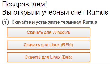скачиваем терминал Rumus