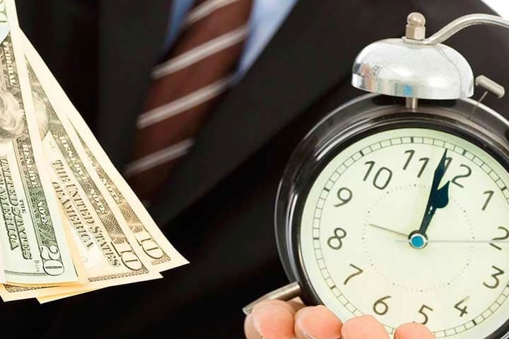 Будильник с четким временем, классический часы на подставке.