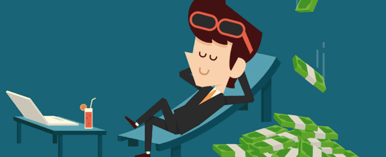 Человек читает на ноутбуке. Комиксный стиль с изображением лица. Персона, компьютер, электроника.