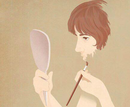 Искусство. Черно-белая рисовка.