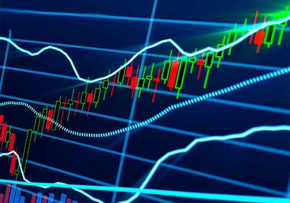 Картинка графика свечей, отражающая финансовую динамику.