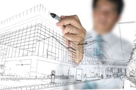 Диаграмма CAD, искусство рисунка взрослого, мужчина рисует человека.