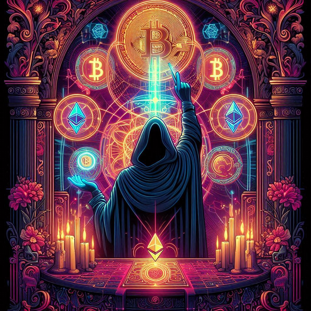 Crypto Tarot Card: The Magician — First Card of the Tarot Desk Series