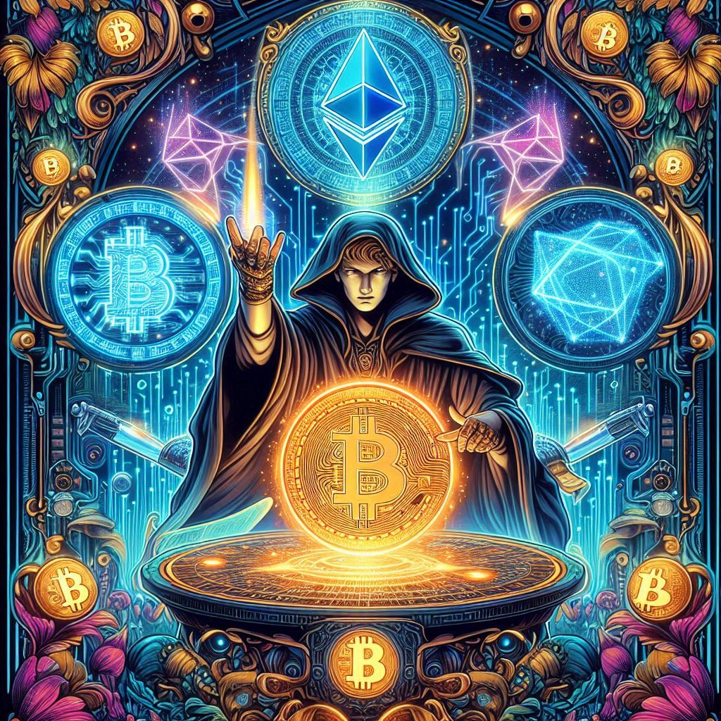 Crypto Tarot Card: The Magician — First Card of the Tarot Desk Series