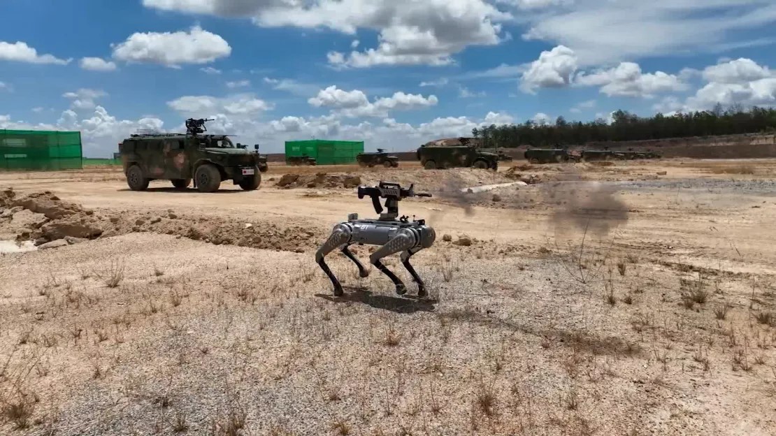 China Shows Off Robot Dogs Armed With Machine Guns