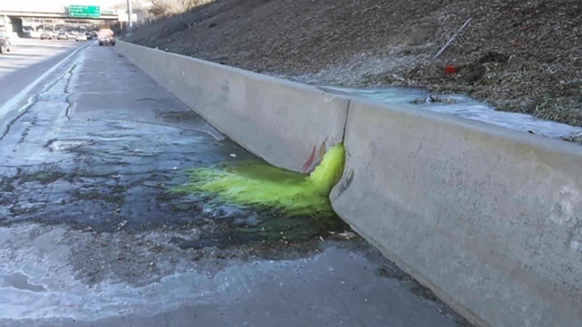 Green Ooze Gushing Out of Tesla Headquarters