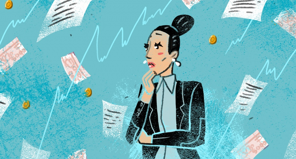 Изображение человека с современным искусством лица на голове для рекламы.