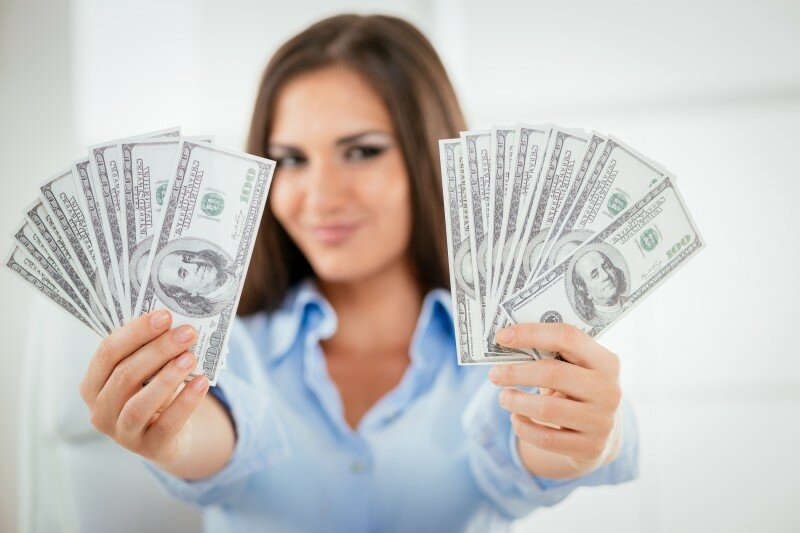 Деньги, доллар, документ, удостоверения личности, паспорт с текстом.