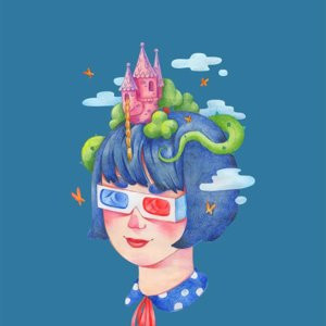 Искусство: красивая картина в стиле масло с изображением пейзажа.