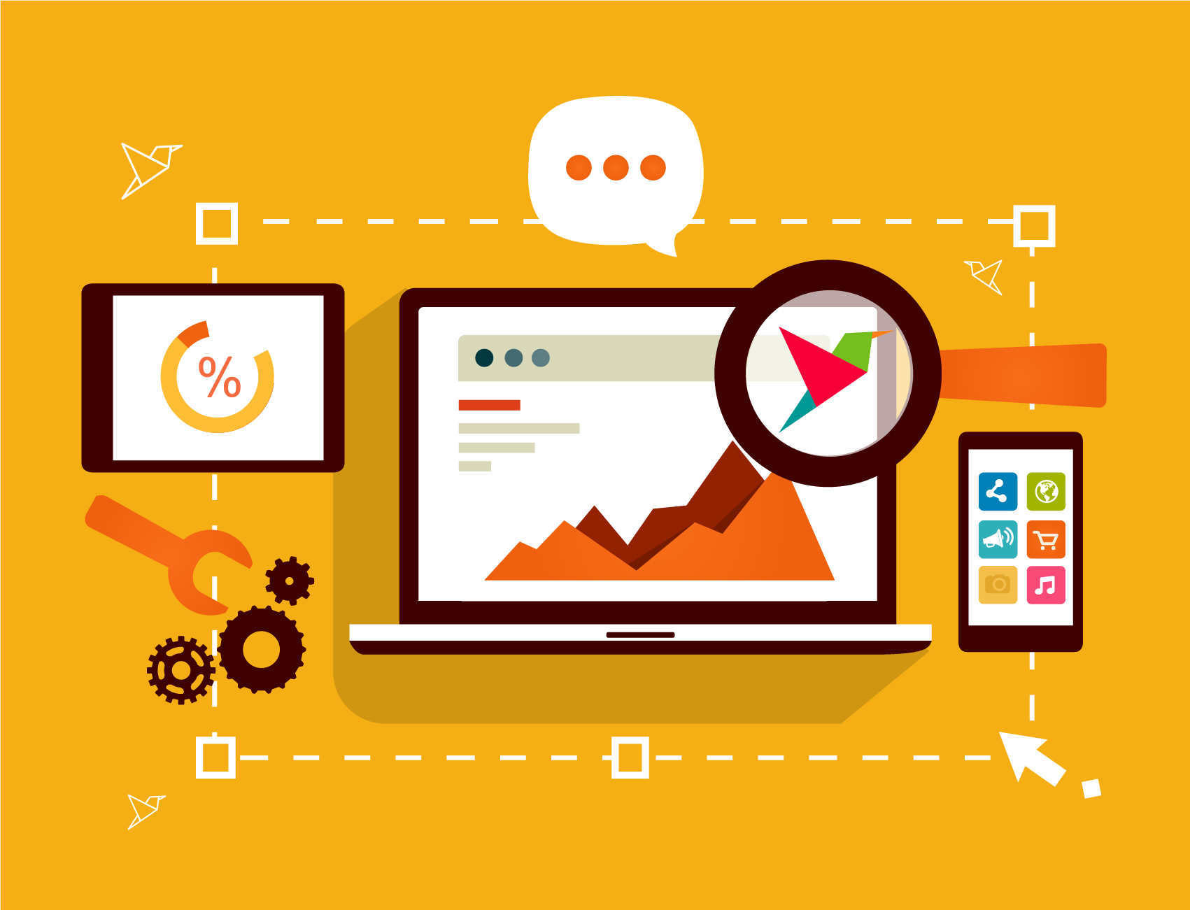 Фото компьютерного экрана, стилизованного под электронику, для веб-страницы.