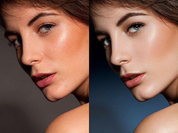 Портрет лица человека в стиле фотографии. Голова, лицо, портрет.